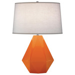 Delta Table Lamp - Pumpkin / Oyster Linen