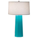 Mason Table Lamp - Egg Blue / Oyster Linen