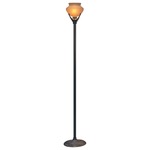 Beaux Arts Floor Lamp - Antique Rust / Amber Seeded