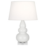 Triple Gourd Small Table Lamp - Lily / Pearl Dupioni