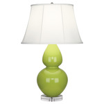 Double Gourd Table Lamp - Apple / Ivory Shade