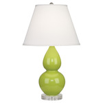 Double Gourd Table Lamp - Apple / Pearl Dupioni Shade