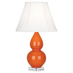 Double Gourd Table Lamp - Pumpkin / Ivory Shade