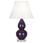 Double Gourd Table Lamp - Amethyst / Ivory Shade