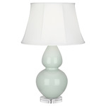 Double Gourd Table Lamp - Celadon / Ivory Shade