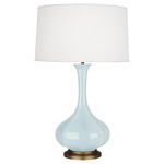 Pike Table Lamp - Baby Blue / Pearl Dupioni