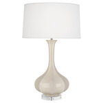 Pike Table Lamp - Bone / Pearl Dupioni