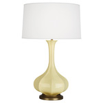 Pike Table Lamp - Butter / Pearl Dupioni