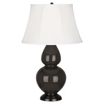 Double Gourd Table Lamp - Coffee / Ivory Shade
