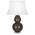 Double Gourd Table Lamp - Coffee / Ivory Shade