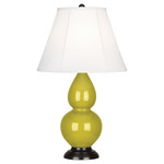 Double Gourd Table Lamp - Citron / Ivory Shade