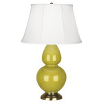 Double Gourd Table Lamp - Citron / Ivory Shade