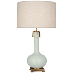 Athena Table Lamp - Celadon / Heather Linen