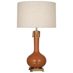 Athena Table Lamp - Cinnamon / Heather Linen