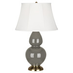 Double Gourd Table Lamp - Ash / Ivory Shade