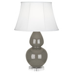 Double Gourd Table Lamp - Ash / Ivory Shade