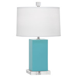 Harvey Table Lamp - Egg Blue / Oyster Linen