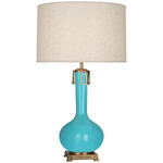 Athena Table Lamp - Egg Blue / Heather Linen