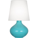 June Table Lamp - Egg Blue / Oyster Linen