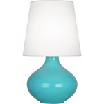 June Table Lamp - Egg Blue / Oyster Linen