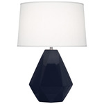 Delta Table Lamp - Midnight Blue / Oyster Linen