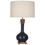 Athena Table Lamp - Midnight Blue / Heather Linen