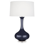 Pike Table Lamp - Midnight Blue / Pearl Dupioni