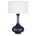 Pike Table Lamp - Midnight Blue / Pearl Dupioni