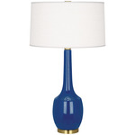 Delilah Table Lamp - Marine Blue / Oyster Linen