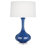 Pike Table Lamp - Marine Blue / Pearl Dupioni