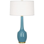 Delilah Table Lamp - Steel Blue / Oyster Linen