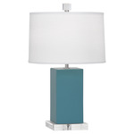 Harvey Table Lamp - Steel Blue / Oyster Linen