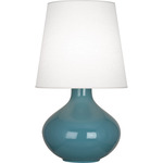 June Table Lamp - Steel Blue / Oyster Linen