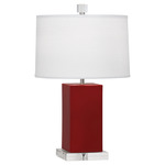 Harvey Accent Lamp - Oxblood / Oyster Linen