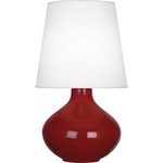June Table Lamp - Oxblood / Oyster Linen