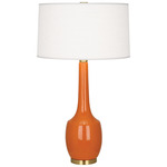 Delilah Table Lamp - Pumpkin / Oyster Linen