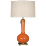 Athena Table Lamp - Pumpkin / Heather Linen