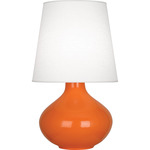 June Table Lamp - Pumpkin / Oyster Linen