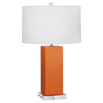 Harvey Table Lamp - Pumpkin / Oyster Linen