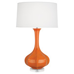 Pike Table Lamp - Pumpkin / Pearl Dupioni