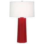 Mason Table Lamp - Ruby Red / Oyster Linen