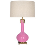 Athena Table Lamp - Schiaparelli Pink / Heather Linen