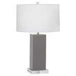 Harvey Table Lamp - Smoky Taupe / Oyster Linen