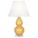Double Gourd Table Lamp - Sunset Yellow / Ivory Shade