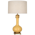 Athena Table Lamp - Sunset Yellow / Heather Linen