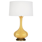 Pike Table Lamp - Sunset Yellow / Pearl Dupioni