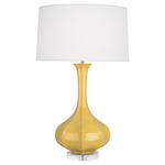 Pike Table Lamp - Sunset Yellow / Pearl Dupioni