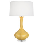 Pike Table Lamp - Sunset Yellow / Pearl Dupioni