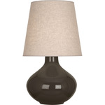 June Table Lamp - Brown Tea / Buff Linen