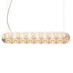 Prop Light Double Horizontal Pendant - White / White